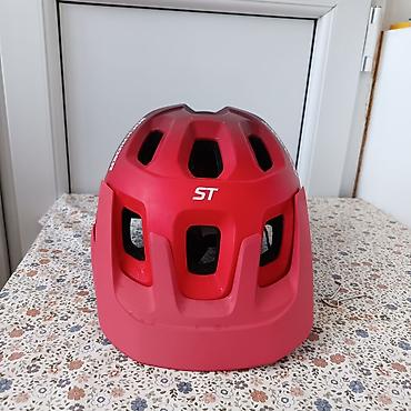 kaska velosiped: Məhsul: Rockrider ST dağ velosiped kaskı - Rəng: qırmızı — 1