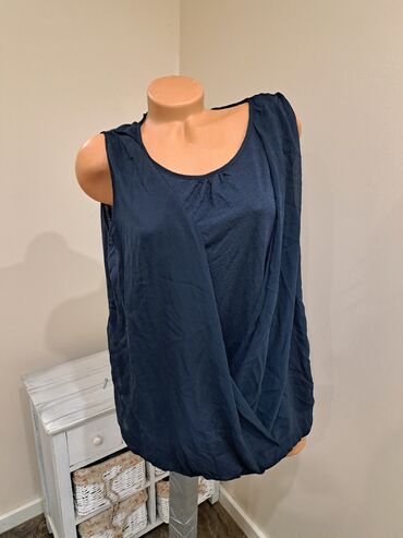 peplum bluza: Tom Tailor, XL (EU 42), Viskoza, bоја - Tamnoplava