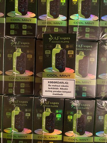 Qəlyan, vayp və aksesuarları: Af vapes 40k seriyası – 40.000 puff, type-c şarj, 2 rejim və dual mesh — 4