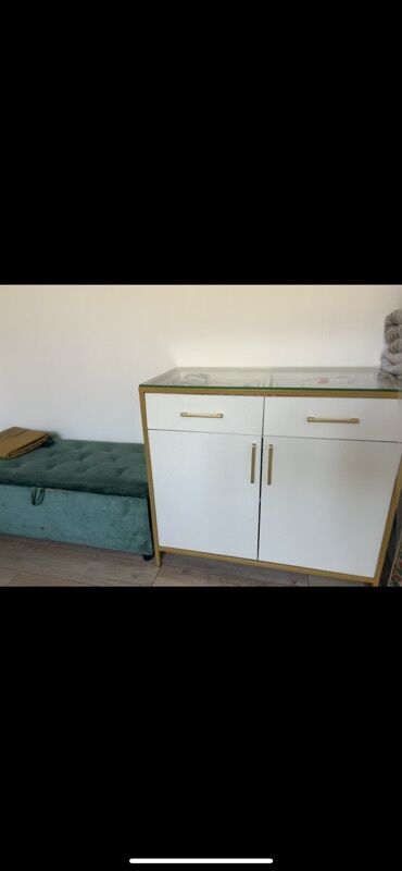 Банкетки: Мягкая банкетка с ящиком для хранения - Цвет: изумрудно‑зелёный - — 4