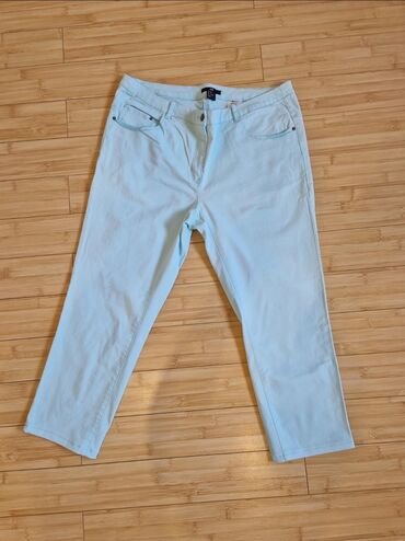 ženske pantalone i prsluk: XL (EU 42), Cotton, color - Turquoise, Single-colored