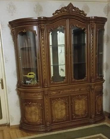 tac mebel: Klassik üslubda taxta qonaq otağı dəsti - Material: təbii ağac — 1
