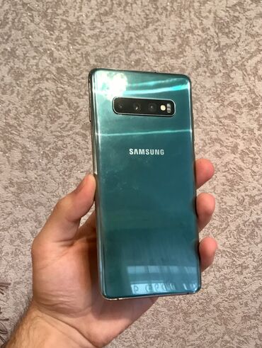 s10 5g: Samsung Galaxy S10 Plus, 128 GB, rəng - Yaşıl, Zəmanət, Sensor, Barmaq izi