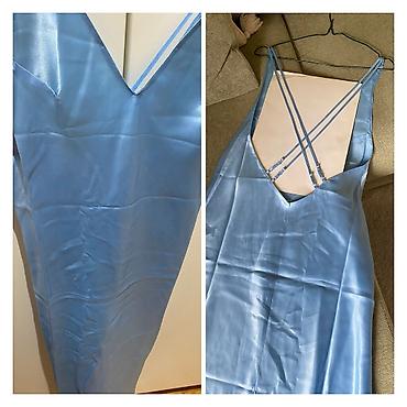elegant draskovic: Haljina saten,nova, duga, velicina S do XL, podesive bretele — 1