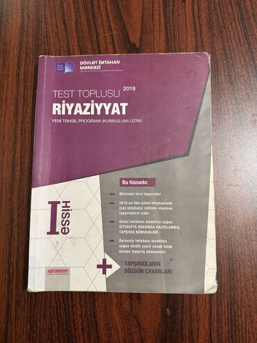 Testlər: Riyaziyyat tes toplusu 1 ci hisse