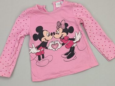 różowa bluzka z cekinami: Bluzka, Disney, 12-18 m, stan - Dobry