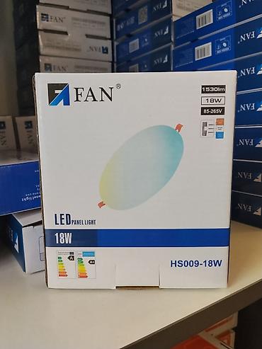 Освещение: LED панельный светильник FAN HS009-18W - Тип: встраиваемая круглая — 1