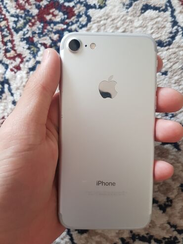 айфон х цена бишкек: IPhone 7, Колдонулган, 32 ГБ, White Titanium, Каптама, Кабель, 77 %