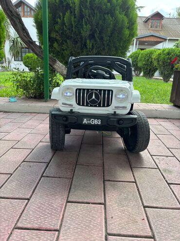 Uşaq üçün elektrik maşınları: Uşaq üçün elektrikli miniatür avtomobil – “A‑G63” nömrə nişanlı, ağ — 10