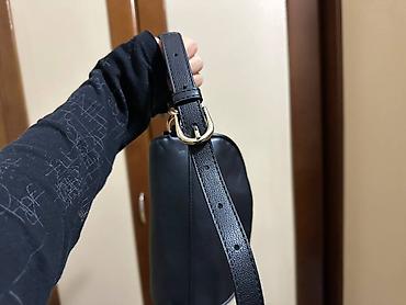 Çantalar: Qara mini bel/çiyin çantası - Material: yumşaq teksturalı eko‑dəri - — 2