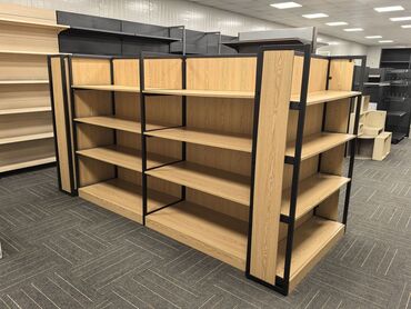 Rəf vitrinləri: Mağaza üçün metal karkaslı rəf sistemi - Dizayn: Qara rəngli, möhkəm — 8