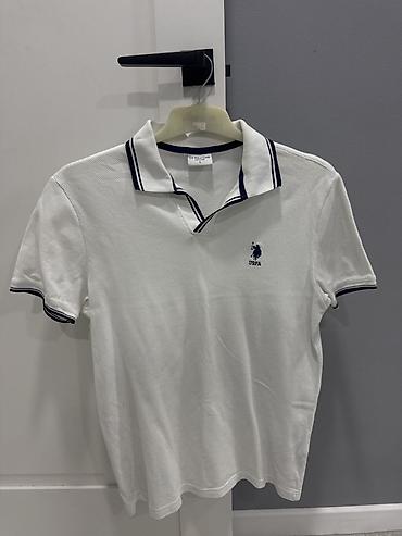 alas time: Мужская футболка, L, Us Polo Assn, Новый, цвет - Белый — 1