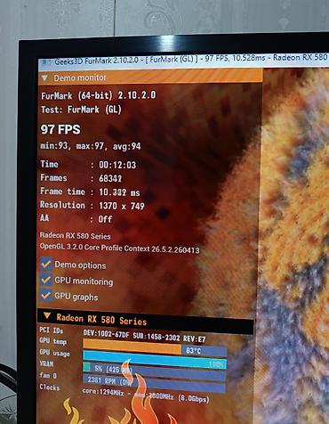 radio: Videokart Gigabyte Radeon RX 580, 8 GB, İşlənmiş — 7