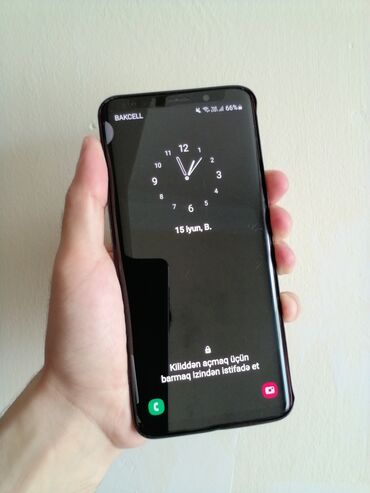 телефон с определителем номера: Samsung Galaxy S9 Plus, 64 GB, rəng - Qırmızı, Sensor, Barmaq izi, Simsiz şarj