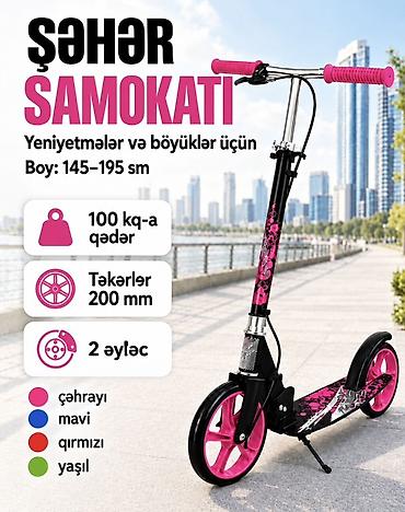 skuter samokat: Şəhər skuteri / samokat Yeniyetmələr və böyüklər üçün nəzərdə — 1