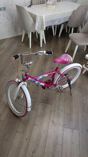 18 lik velosiped: Uşaq velosipedi – 20" təkər ölçüsü - Rəng: çəhrayı-ağ, çiçək naxışlı — 5