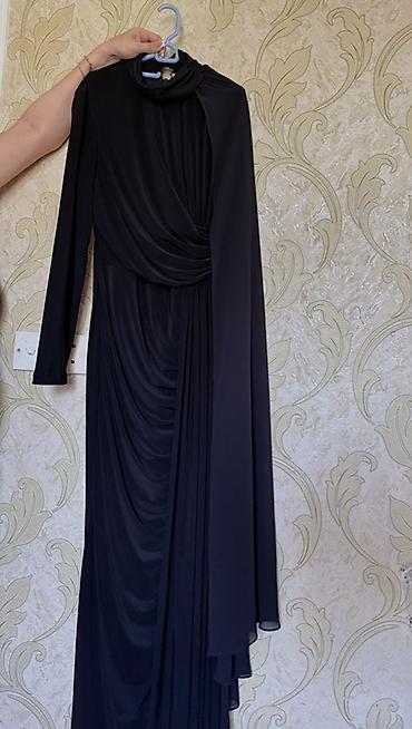 гель лаки: Qara ziyafət/libas - Model: Uzun, asimmetrik detallı ziyafət donu - — 1