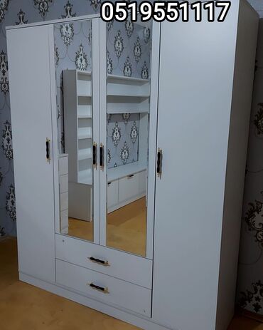 Dolablar: Yeni, Açılan, 4 qapılı Düz dolab, Qarderob, paltar dolabı, Azərbaycan — 8