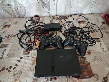 tomb raider: PlayStation 2 Slim komplekti - Konsol: Sony PlayStation 2 Slim (qara) — 1