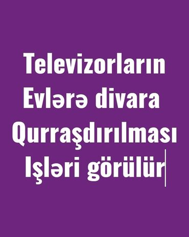 Uzunmüddətli kirayə mənzillər: Krosnu ustası Krosna ustası Televizorların divara qurrasdırılması