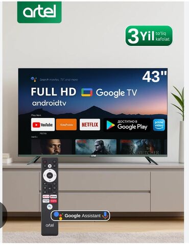 Çaydanlar: Yeni Televizor Artel Led 43" FHD (1920x1080), Pulsuz çatdırılma, Rayonlara çatdırılma