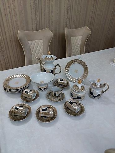 cay servizi: Çay dəsti, rəng - Qızılı, Farfor — 6