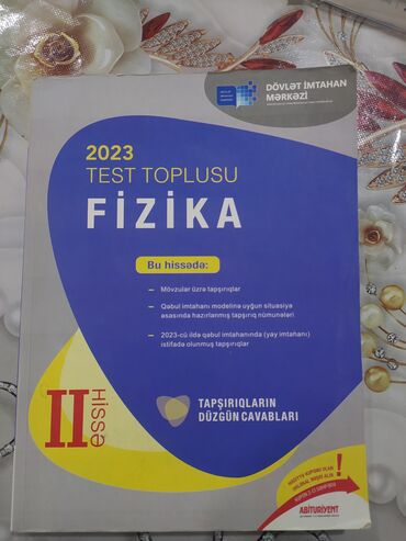 физика банк тестов 2 часть pdf: Məhsul: “2023 Test Toplusu – Fizika (Hissə II)” Nəşriyyat: Dövlət