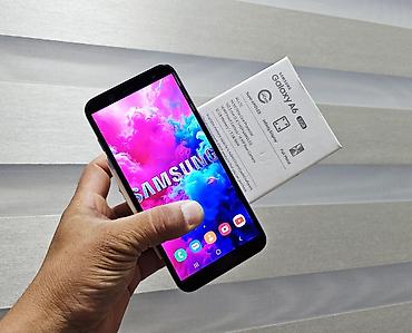 note 3: Samsung Galaxy A6, Б/у, 32 ГБ, цвет - Серый, 2 SIM — 1