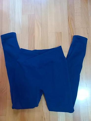 Helanke, biciklistički šortsevi: Ženske sportske helanke – tamnoplave - Visok struk sa V-preklop — 12