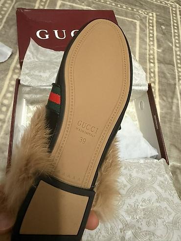soft shell: GUCCI Princetown Leather Slippers with Fur - Модель: Princetown — 4