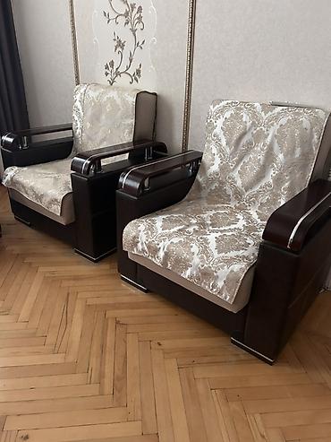 saloglu mebel divanlar: Qonaq otağı üçün dəst: 1 divan + 2 kreslo Saloğlu firmasının divan — 4