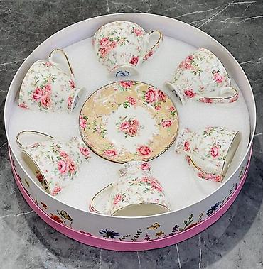 çay servis: Çay dəsti, rəng - Bej, Farfor, 6 nəfərlik — 4