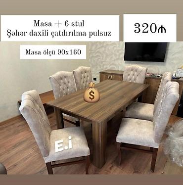 Masalar və oturacaqlar: Yeni, 6 stul — 1