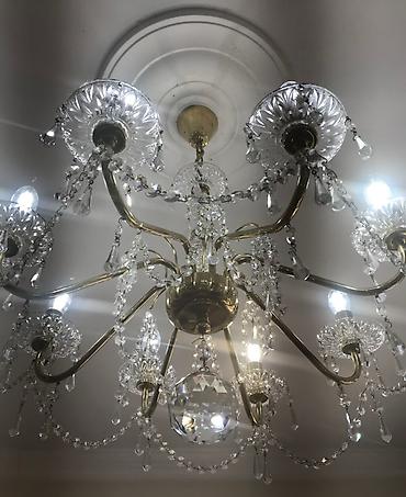 İşıqlandırma: Çılçıraq, 8 lampa, Xrustal — 2