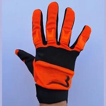 Oprema za bicikliste: FOX motocross/riderske rukavice – narandžasto/crne - Gornji deo od — 12