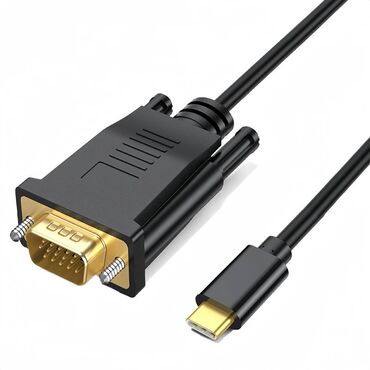 Ноутбуки: Кабель USB Type-C (папа) to VGA (папа) Full HD 1080p 60Hz для передачи