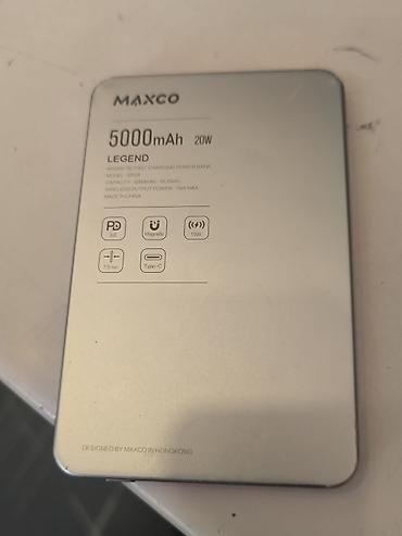 powerbank 5000: MAXCO Legend maqnitli power bank - Tutum: 5000 mAh (20 Wh) - Maks — 2