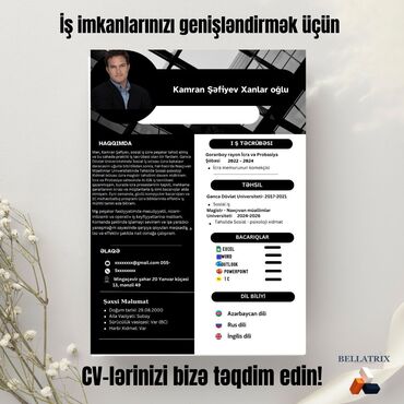 qapaq və tıxac dəstləri: Yeni nəsil Cv və Motivasiya məktubların hazırlanması üçün bizə