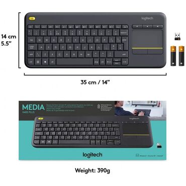 сенсорные ноутбуки: Беспроводная клавиатура logitech k400 plus со встроенной сенсорной