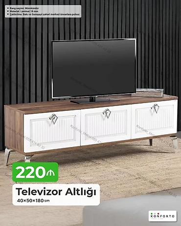 tv 75: Televizor altlığı – 40×50×180 sm - Material: 18 mm laminat - Rəng — 1