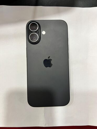 Apple iPhone: IPhone 16, 128 GB, Black Titanium, Barmaq izi, Simsiz şarj, Face ID