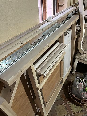 study table: Стол и стул для зала, Б/у, Самовывоз, цвет - Бежевый — 2