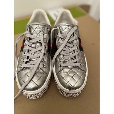 Кроссовки и спортивная обувь: Gucci Yeni kimi! 37 Olchu(38 uygun) Originaldir — 2