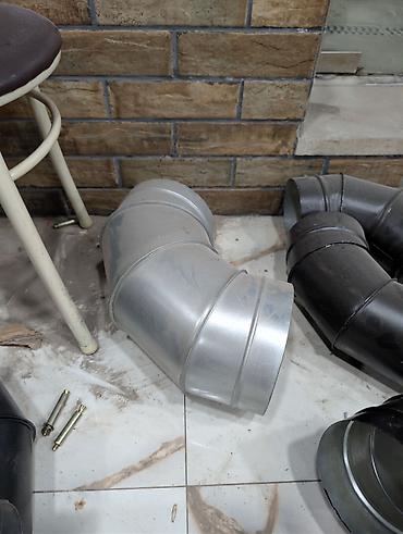 kondisioner ucun mis boru: Havalandırma borusu, Qofrasız, Dəmir, 150 mm, Yeni — 1