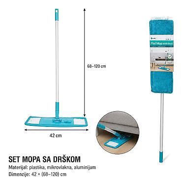 KMT Mop od koralnog somota plava 3280258 Plavi mop sa glavom od