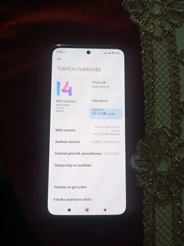 Redmi: Redmi Note 10, 128 GB, rəng - Ağ