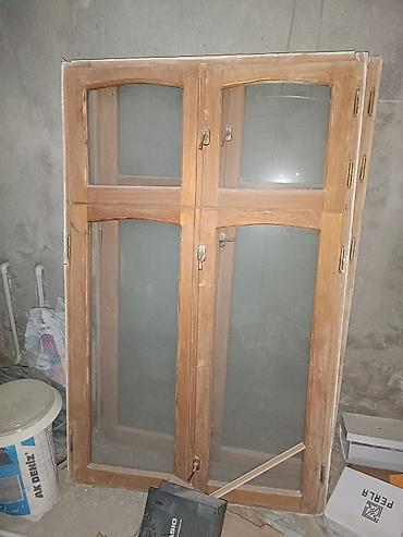 İşlənmiş Taxta pəncərə, Еni: 102 sm, Uzunluğu: 162 sm