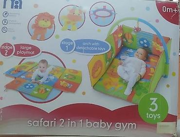 Uşaqlar üçün digər mallar: Safari 2 in 1 Baby Gym – körpələr üçün inkişafedici oyun xalçası və — 2