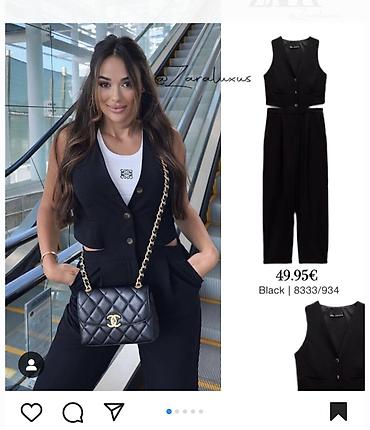 zip: Elegantni dvodelni komplet – prsluk i pantalone, crna boja (šifra — 1