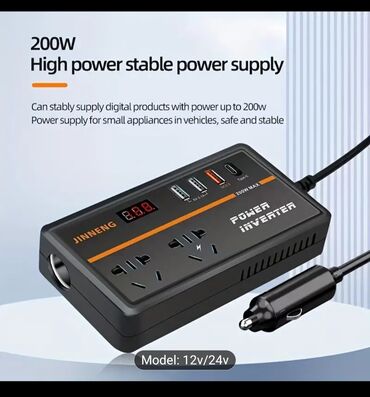 Avtomobil üçün alətlər: Inverter, 100-300 Vt, 12 - 220 volt